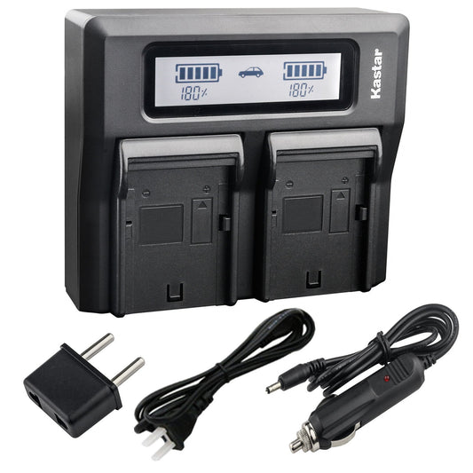 Kastar Fast Dual LCD Charger for Nikon EN-EL3e ENEL3e Battery and Nikon D100 D100SLR D200 D300 D300S D50 D50S D70 D70S D700 D80 D90 DSLR Cameras