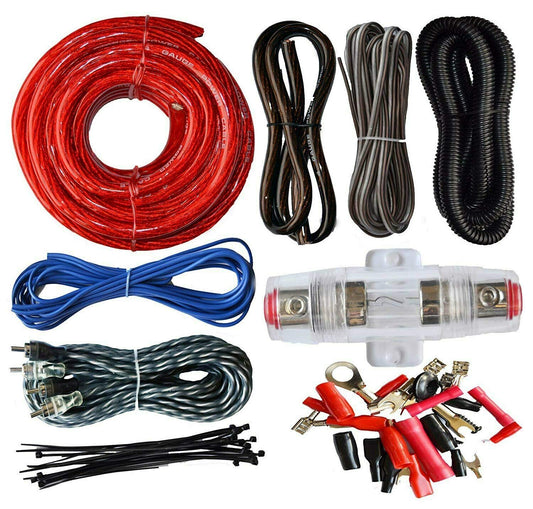 Absolute 4 Gauge 2000W Car Amplifier Complete Installation Amp Kit