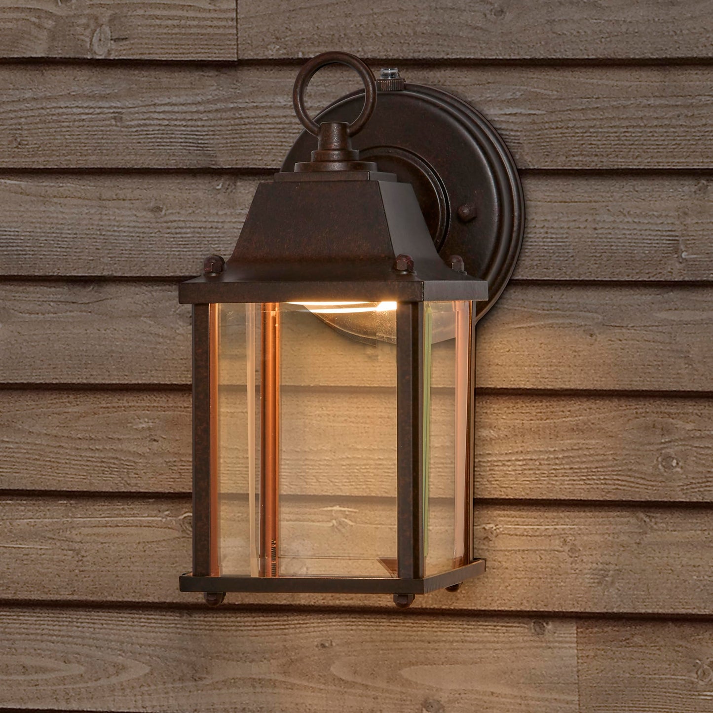 Maxxima LED Aged Bronze Outdoor Wall Light, Photocell, 650 Lumens 3000K
