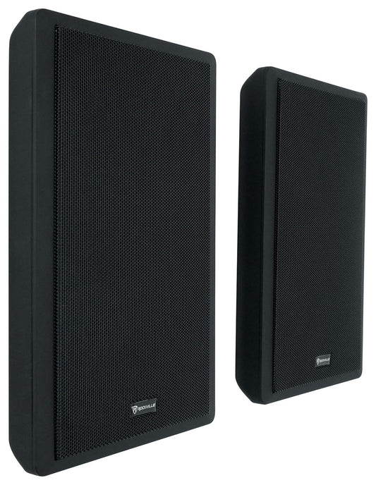 Rockville RockSlim Pair Black 5.25" 240W Home Theater Speakers, 8 Ohm, Slim Wall-Mount Design, Clear Audio, Durable Build, for Home Theater