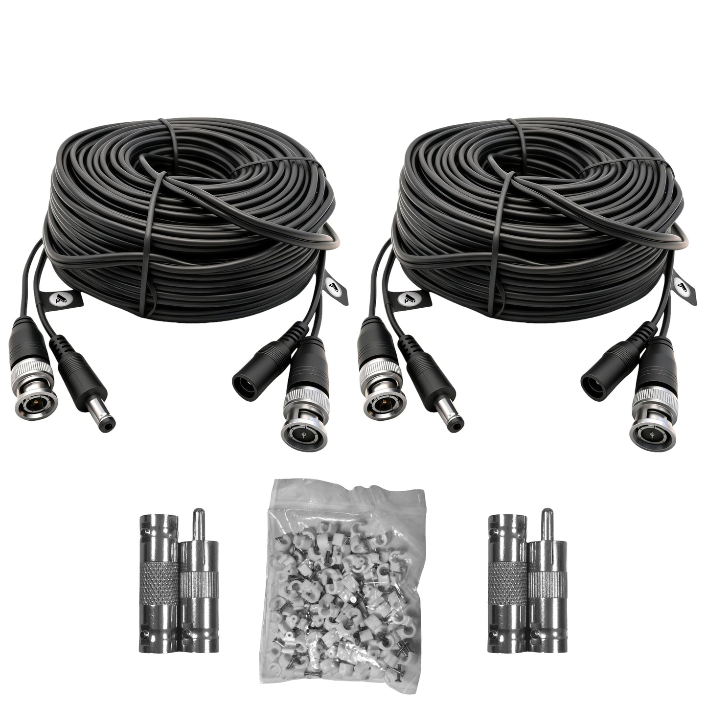LETONDA 4K BNC Video Cable: Safer, More Reliable Integrated Video-Power Extension. Supports 4K Ultra-HD for Security Cameras, CCTV Monitoring & DVR