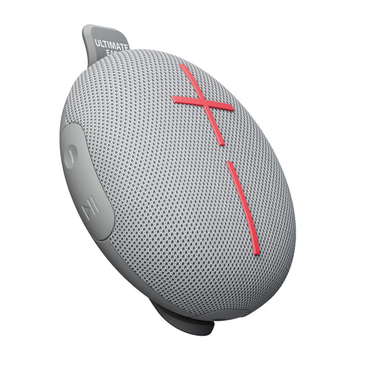 Ultimate Ears MINIROLL Ultra-Portable Waterproof Bluetooth Speaker, Big Bass, IP67 Dustproof, 131 ft Range - Gentle Grey (Renewed)