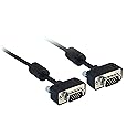CableWholesale Slim VGA to VGA Cable SVGA HD15 Male Coaxial Computer Monitor Cable with Ferrites, Male to Male Double Shielded HD Resolution 2048P
