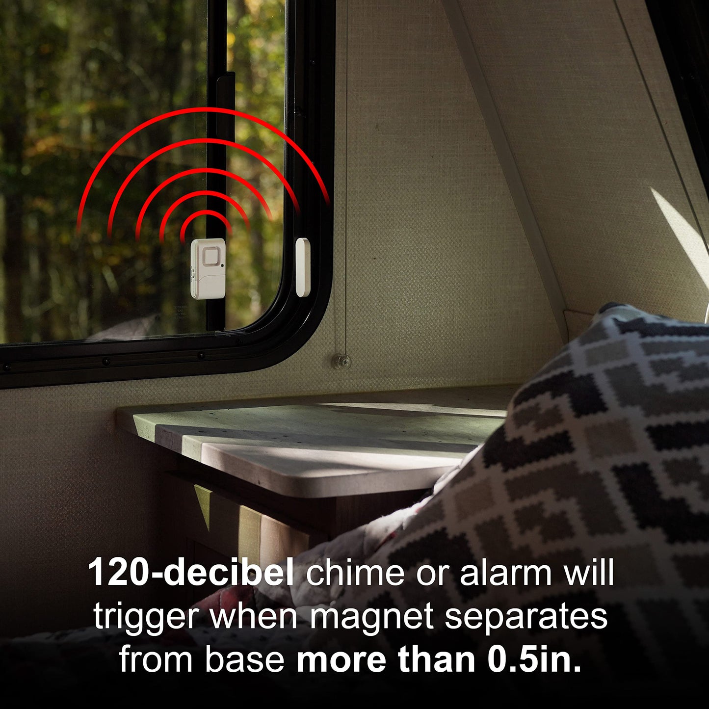 UltraPro Personal Security Window and Door Alarm, 1 Pack, DIY Protection, Burglar Alert, Wireless Chime/Alarm, Easy Installation, Home Security, Ideal