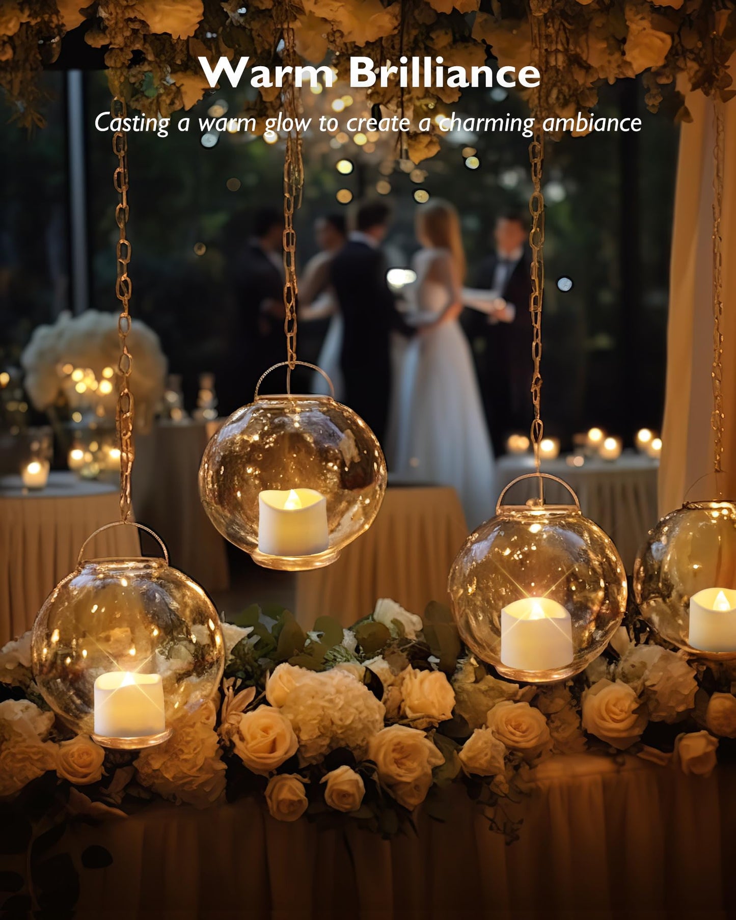 Homemory Timer Tea Lights Candles Battery Operated, 6H Timer Built-in, Auto On Daily, Flameless LED Tealight Votives for Table Centerpieces, Lantern