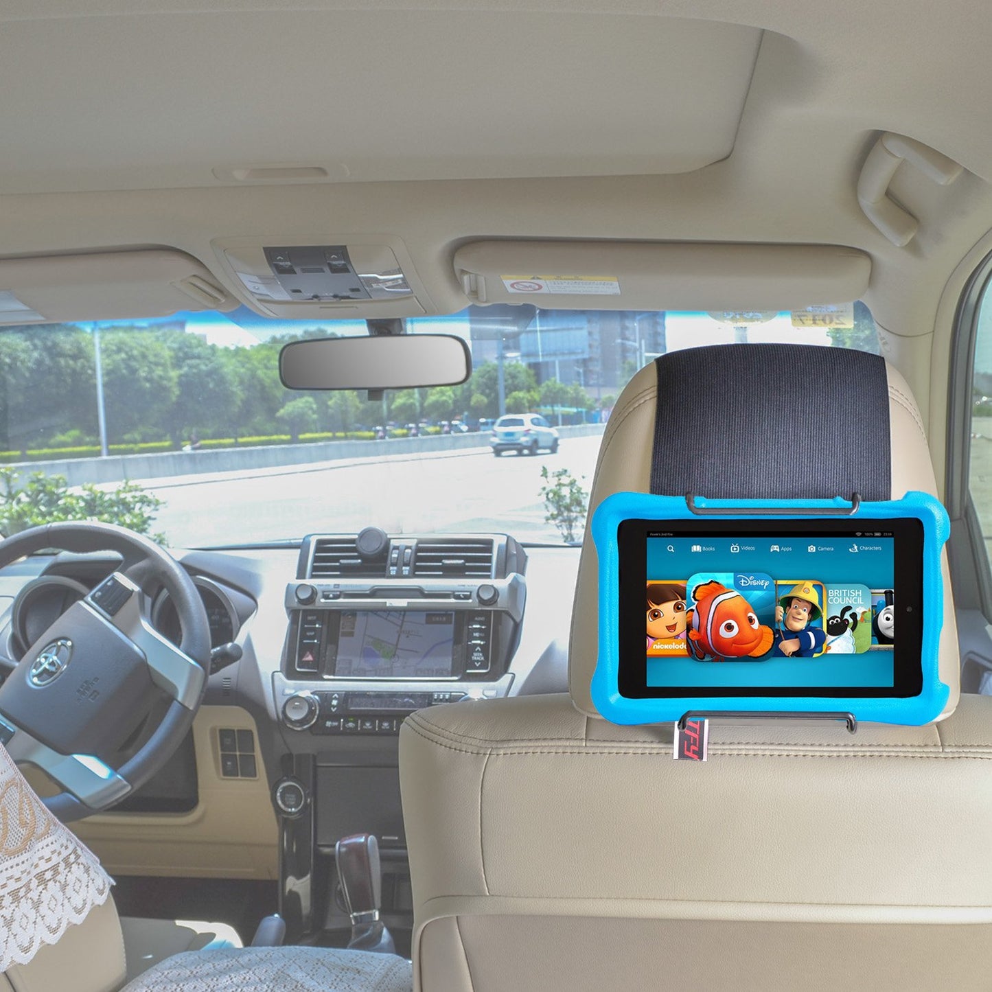 TFY Car Headrest Mount Holder for all Kindle Fire - Kindle Fire HD 6 / HD 7 / HD X7 / HD X9 / HD 6 (2014) / HD 7 (2014) / HD 6 (Kid Edition) / HD 7