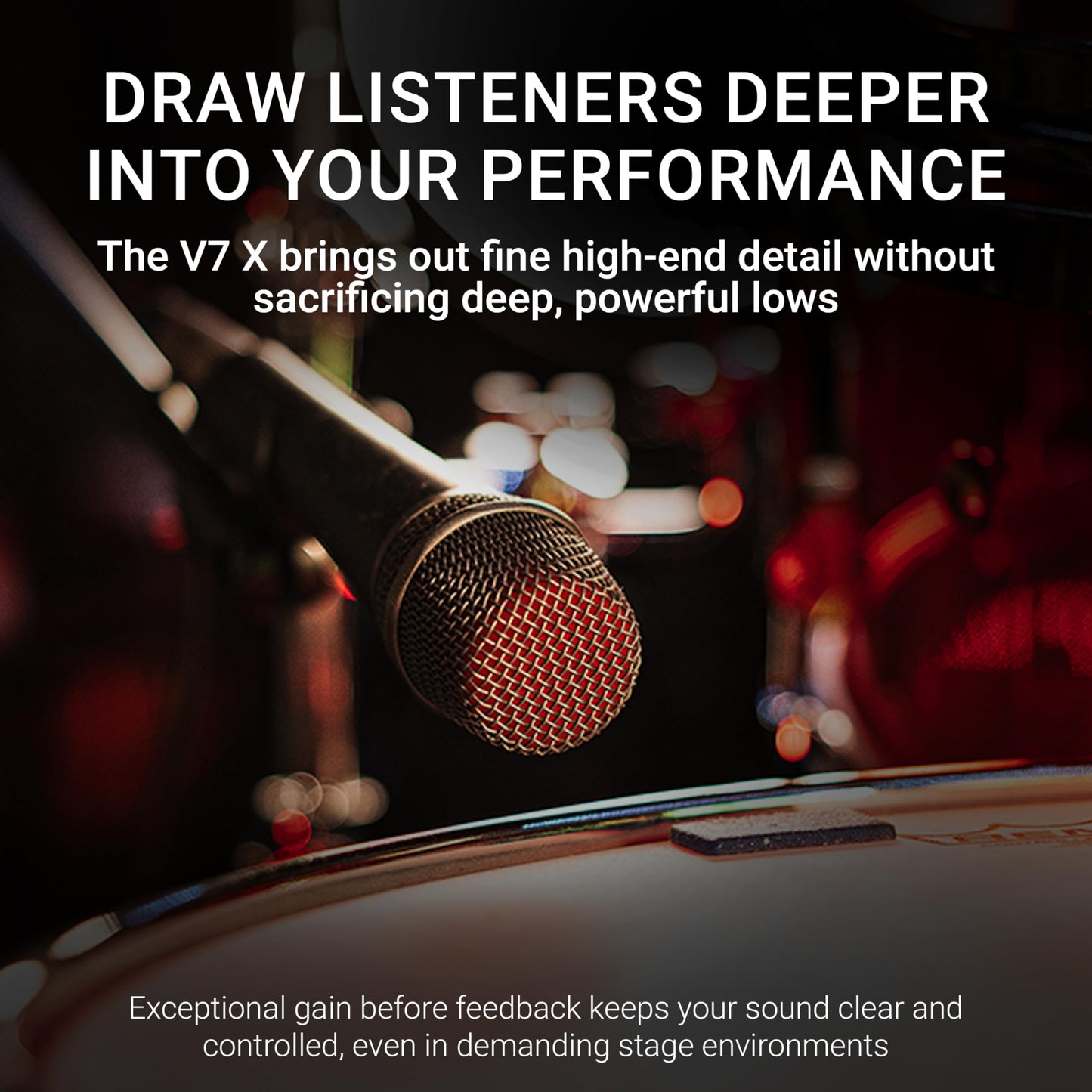 SE ELECTRONICS V7 X Dynamic Instrument Microphone for Live Performances & Instrument Recording in The Studio - Dynamic Microphone with Supercardioid