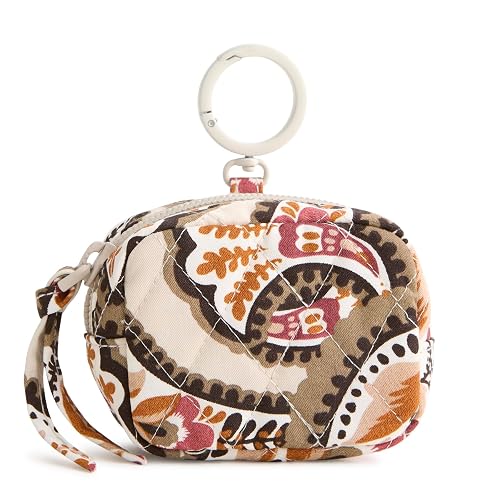 Premium Cotton Zip Earbud Bag Charm, Blooming Paisley, One Size
