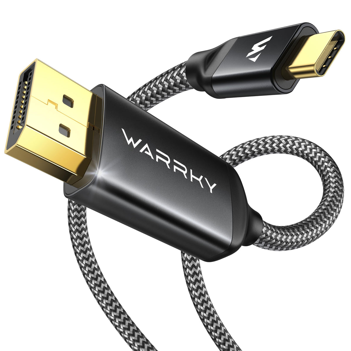 Warrky USB C to DisplayPort Cable 8K@60Hz 4K@240/144Hz [Gold-Plated Plug]