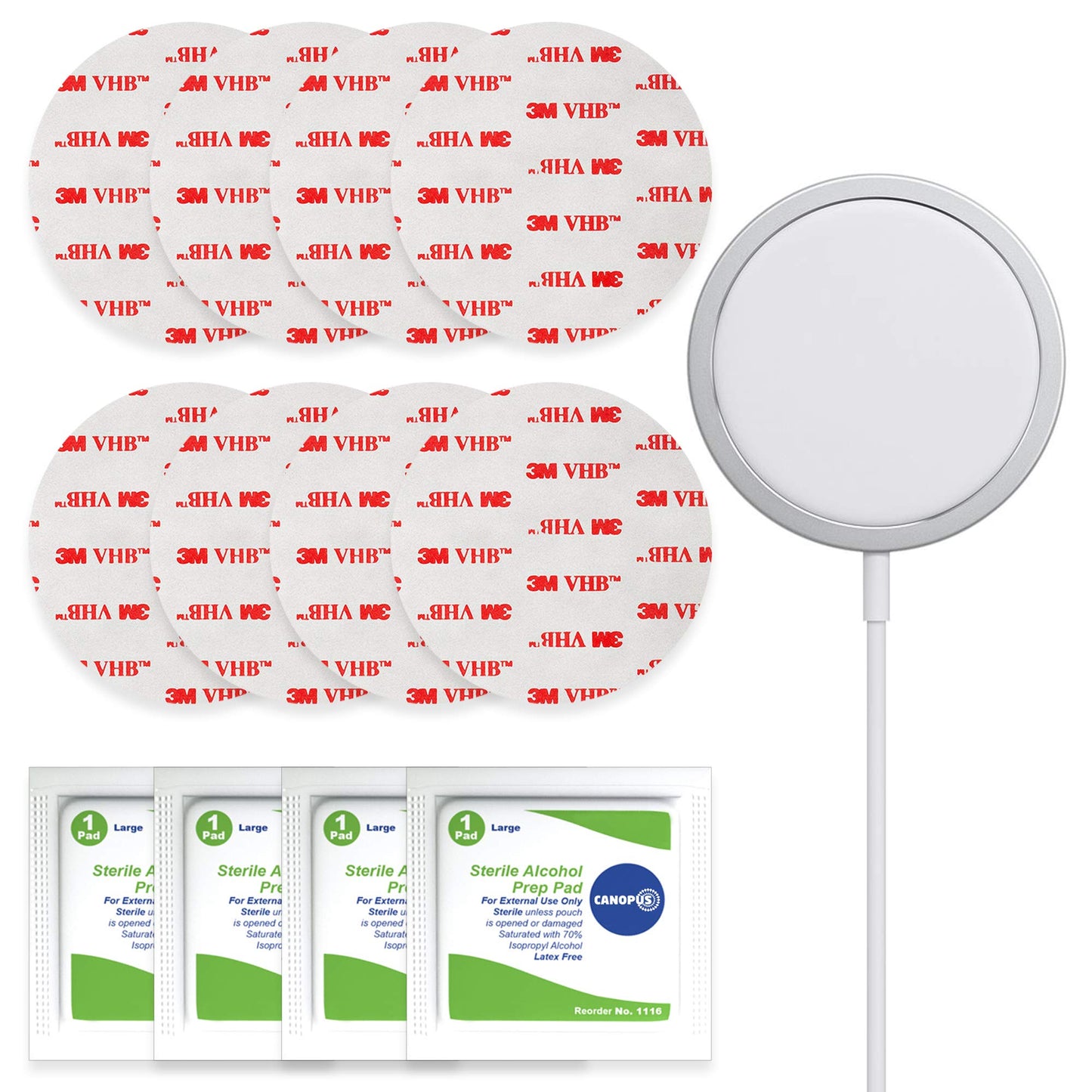CANOPUS Sticky Adhesive Pads, 4941 Discs, 3.2” Diameter Circles, Double Sided Acrylic Pads to Mount Phone Holders GPS Socket or Toys to Dashboards