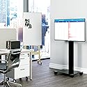 SONOROUS PL-2510 Premium TV Stand for Living Room & Bedroom - Modern Luxury Floor Stands with Swivel Mount & Tempered Glass Base - Universal