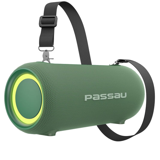 Passau Portable Bluetooth Speakers 40W Peak Loud Stereo Sound, Passive Radiators-Deep Bass, All Day Playtime, Adjustable Strap, BT5.3, IPX5 Wireless