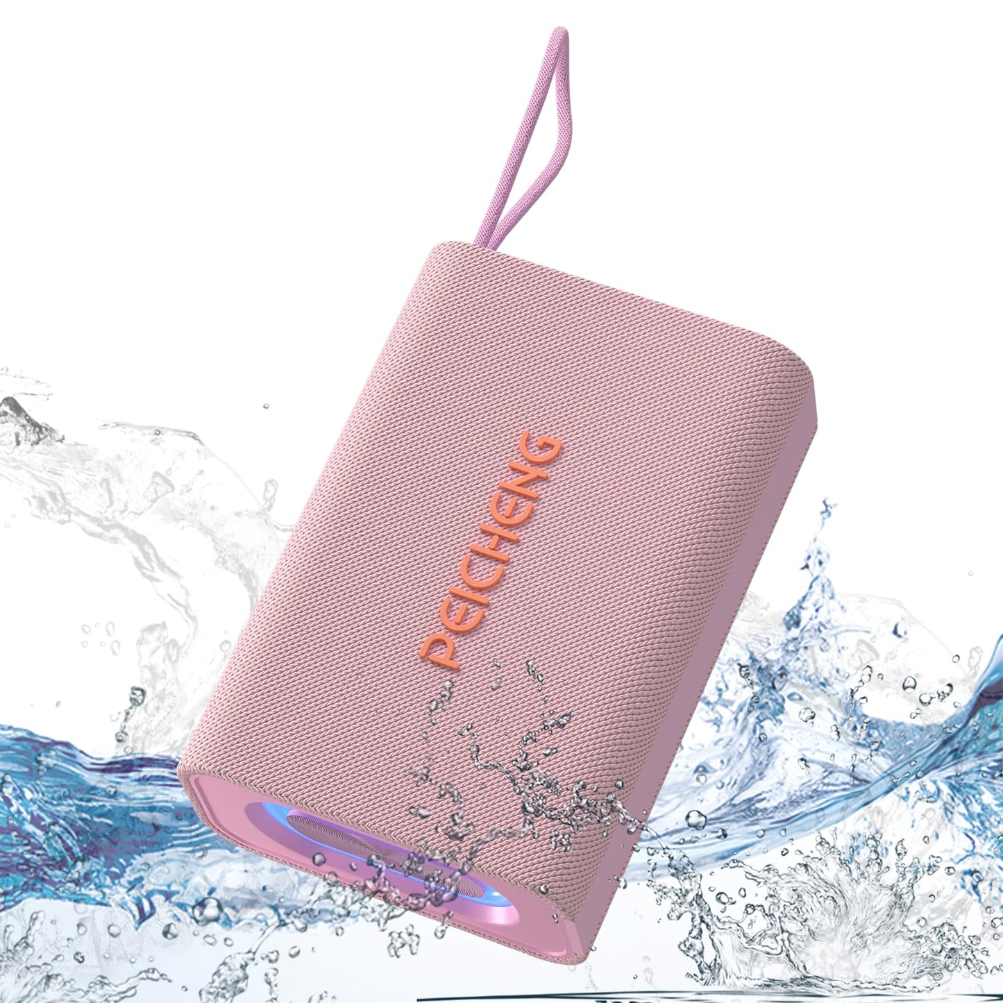 PEICHENG Speaker, Portable Wireless Bluetooth Speakers, Waterproof Loud Stereo Sound with RGB Lights TWS Paire Long Playtime for Home/Party/Outdoor