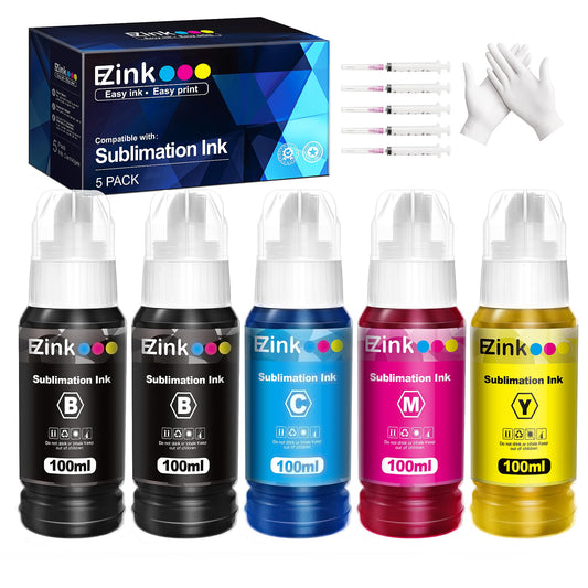 E-Z Ink (TM Autofill 500ML Sublimation Ink for EcoTank ET-2803 ET-4800 ET2720 ET2750 ET2760 ET-2800 ET-2850 ET-3850 ET-3830 ET4700 ET-4850 ET15000