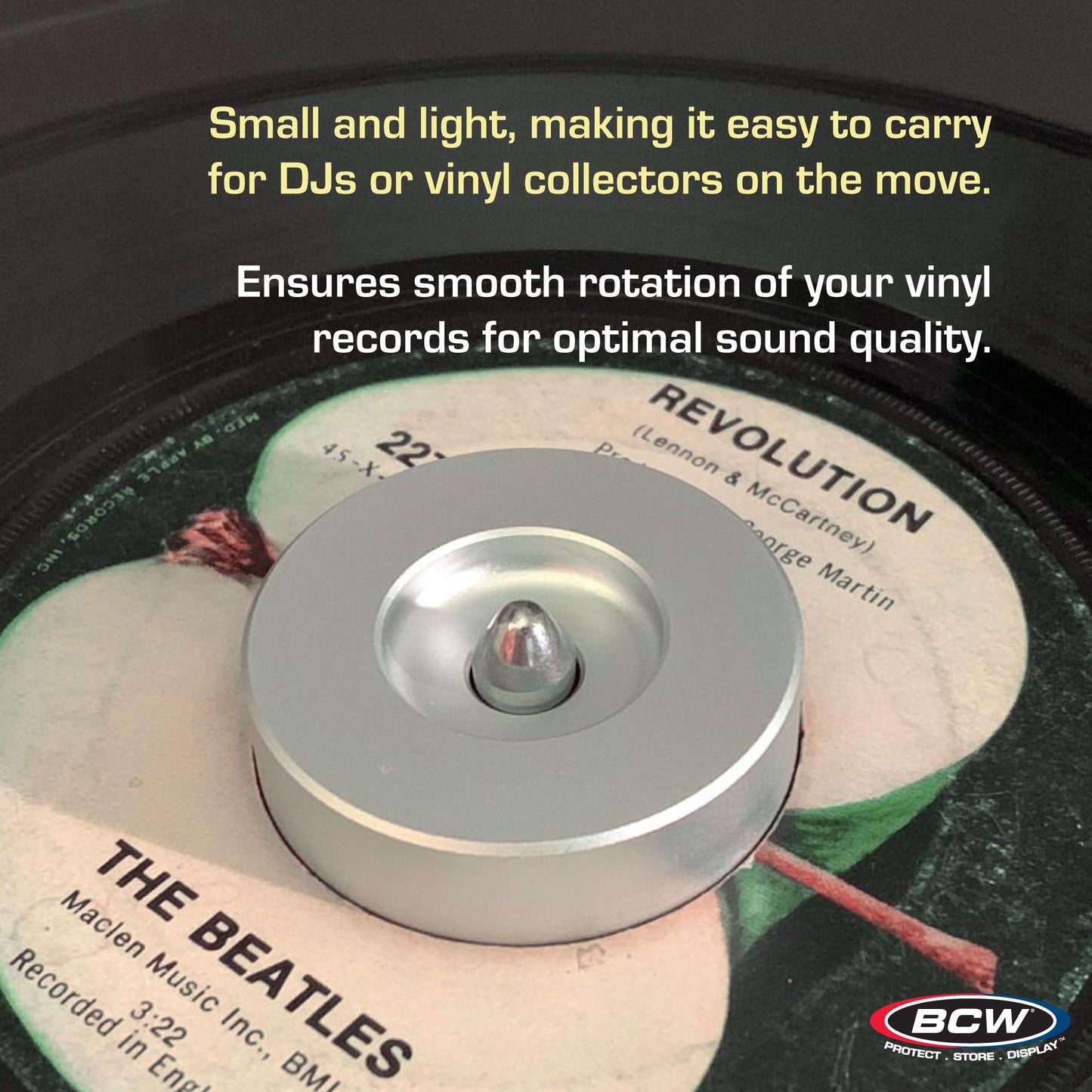 BCW 7 Inch Record Player Adapter - Classic | Aluminum 45RPM Record Adapter | Universal Fit, Turntable Spindle Adapter for Enhanced Vinyl Playback