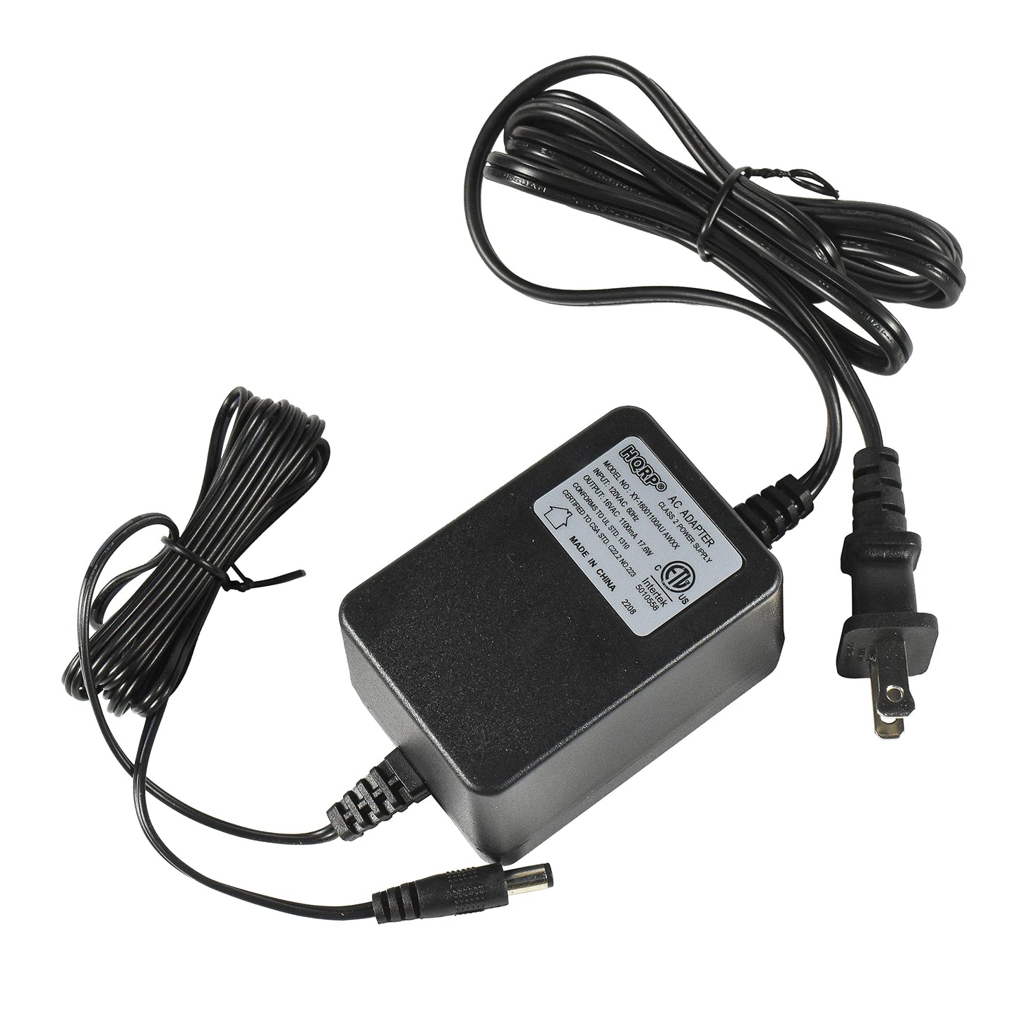 HQRP AC to AC Wall Adapter Transformer 16V @ 1100 mA Straight 5.5x2.1 mm Female Plug