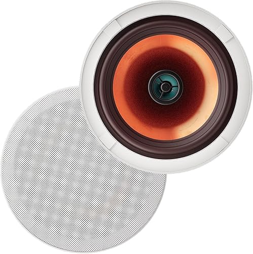 Pyle 6.5” Ceiling Wall Mount Speakers-Pair of 2-Way Midbass Woofer Speaker 1/2'' Polymer Dome Tweeter Flush Design w/70Hz-20kHz Frequency Response&200