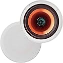 Pyle 6.5” Ceiling Wall Mount Speakers-Pair of 2-Way Midbass Woofer Speaker 1/2'' Polymer Dome Tweeter Flush Design w/70Hz-20kHz Frequency Response&200