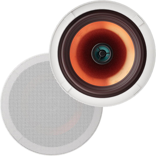 Pyle 6.5” Ceiling Wall Mount Speakers-Pair of 2-Way Midbass Woofer Speaker 1/2'' Polymer Dome Tweeter Flush Design w/70Hz-20kHz Frequency Response&200