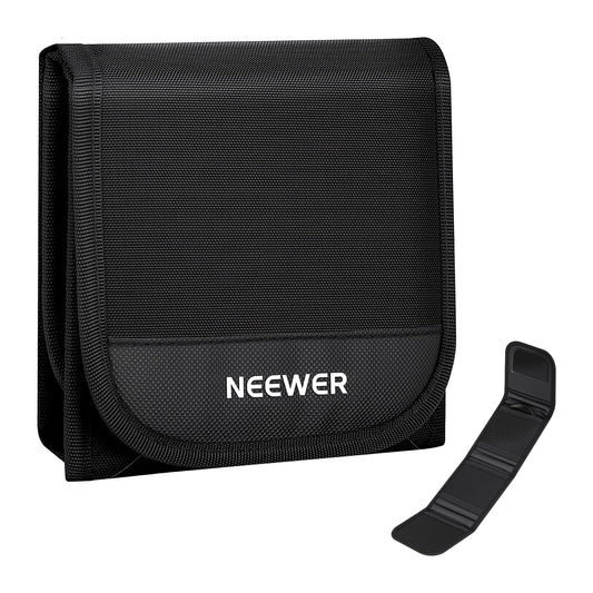 NEEWER 67mm Filter Case, Trifold Foldable Splash Resistant Protective Carry Pouch Storage Bag Accessories, Holds Up to Three 67mm Round Camera Lens
