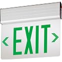 Lithonia Lighting EDG 2 G EL M6 LED, 3 watts, Brushed Aluminum Clear Emergency Exit Sign