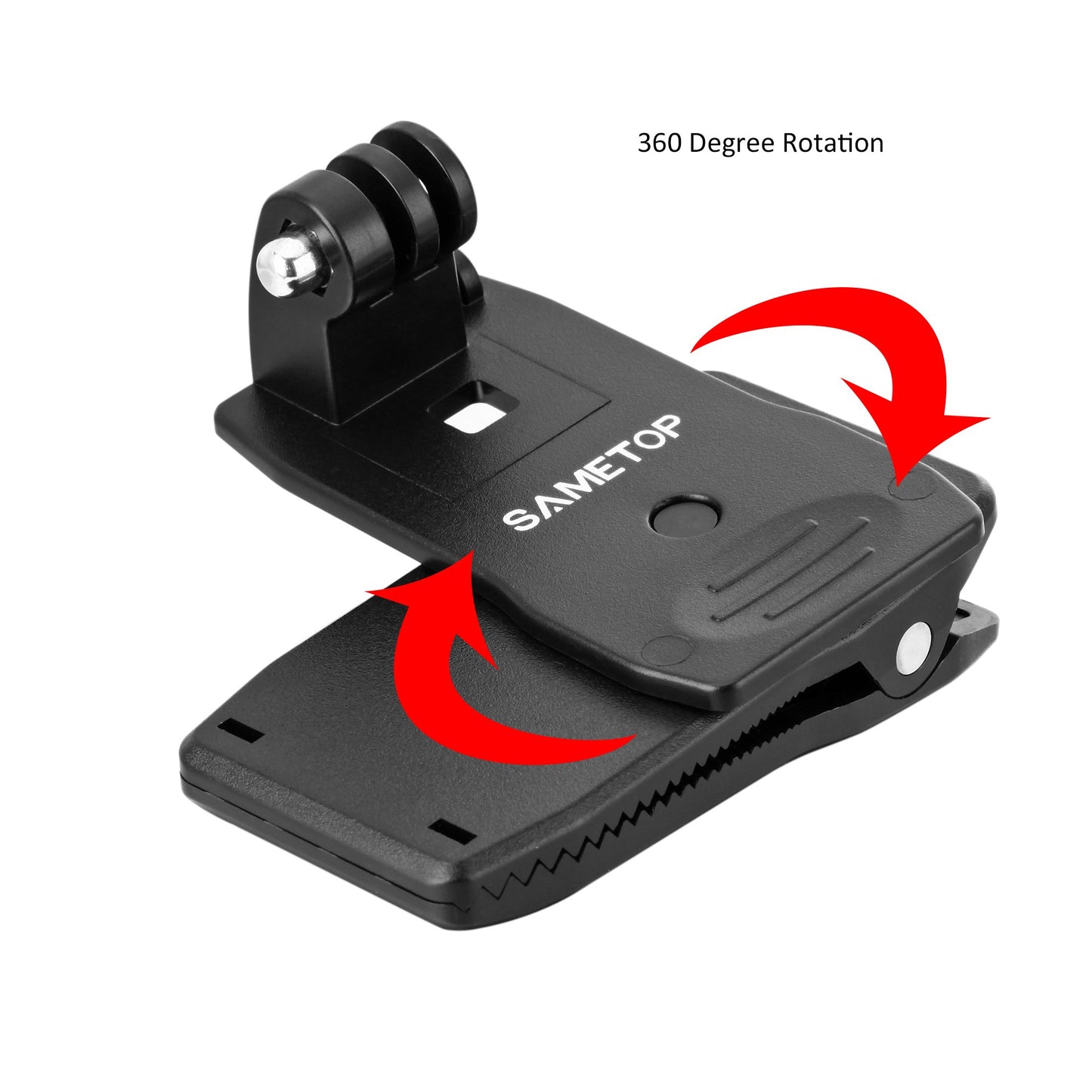 Sametop Backpack Strap Mount Quick Clip Mount Compatible with Gopro Hero 13, 12, 11, 10, 9, 8, 7, 6, 5, 4, Session, 3+, 3, 2, 1, Hero (2018), Fusion