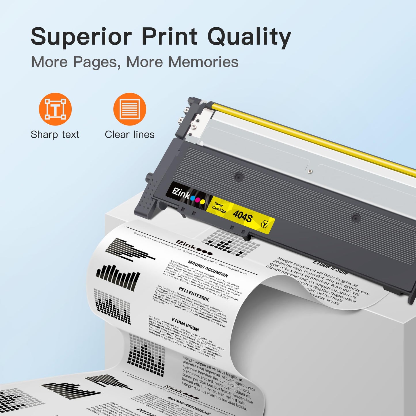 E-Z Ink Compatible Toner Cartridge Replacement for Samsung CLT-K404S CLT-C404S CLT-M404S CLT-Y404S CLT 404S to use with C480FW C430W SL-C430W