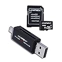 Unirex MSW-165S MicroSD Card with Full Sized Adapter and MicroSD/SD reader to Micro USB/USB, Works With Any Product with MicroSD or SD Card Slot