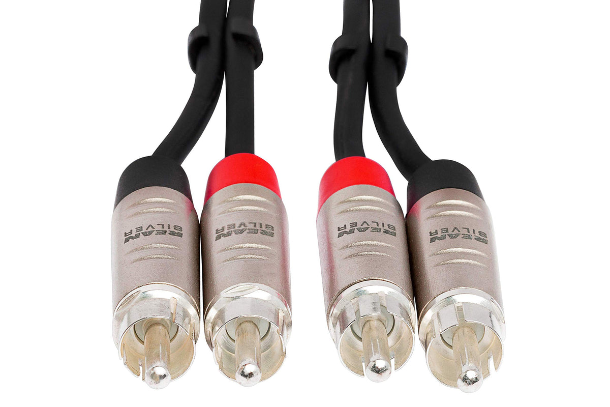 Hosa HRR-010X2 Pro Stereo Interconnect Dual RCA Cable - 10 foot