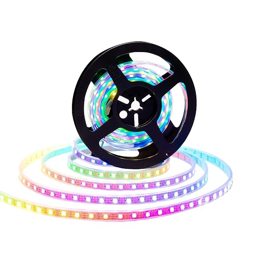 SVFISHKK WS2812B LED Strip Individual Addressable Light 16.4FT 60Pixels/m 300Pixels Dream Color SMD 5050 LED Pixel RGB Strip IP67 Waterproof DC5V