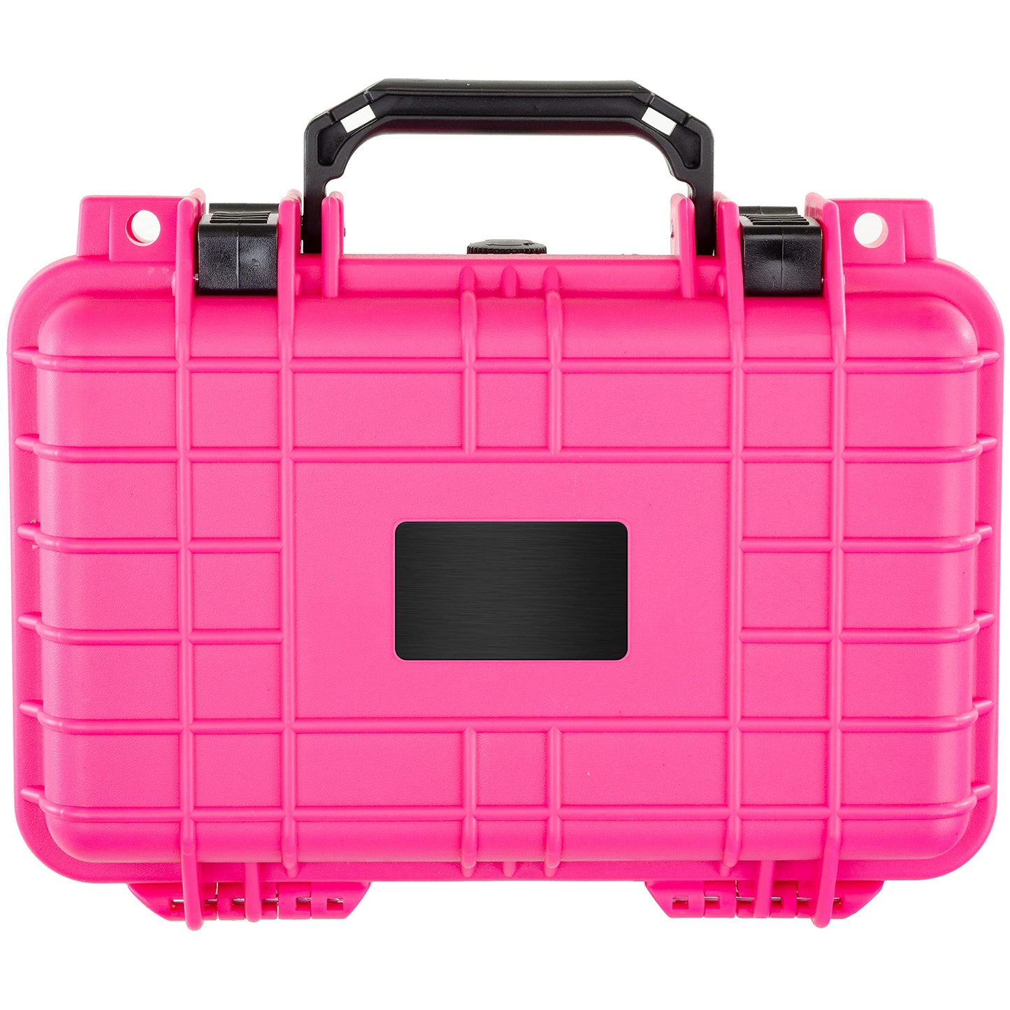 Eylar Protective Gear and Camera Hard Case with Custom Logo Plate Waterproof Dry Box with Foam 11.6 Inch 8.3 Inch 3.8 Inch (Pink)
