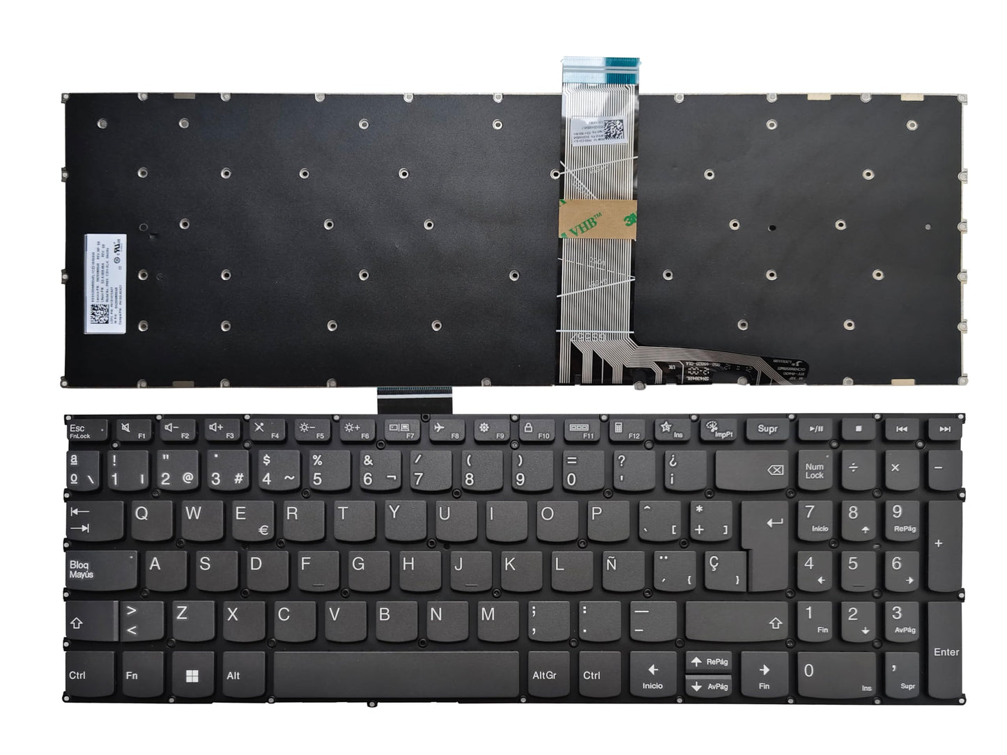 Laptop Keyboard Compatible for Lenovo Ideapad 3-15ITL6 3-15ADA6 3-15ALC6,Air 15 2020 S350-15IML S350-15IIL Spanish Layout No Backlit