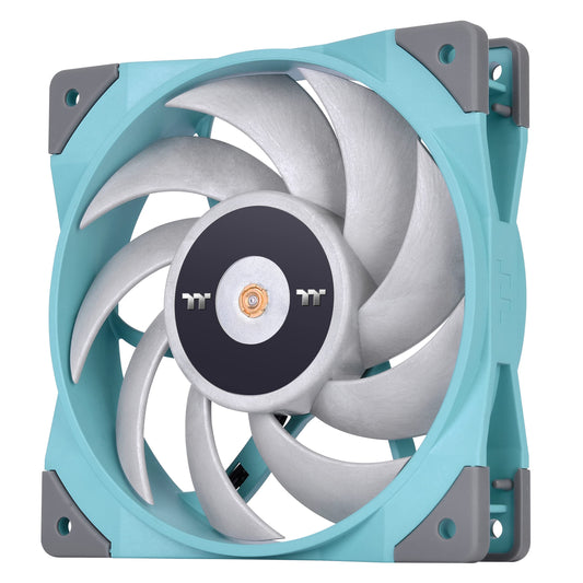 Thermaltake ToughFan 12 Turquoise High Static Pressure 2000 PWM, Metal-Reinforced Motor Hub, Gen.2 Hydraulic Bearing 120mm Case/Radiator Fan