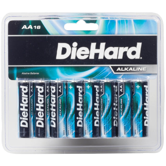DieHard Long Lasting Alkaline Batteries AA - 16 Pack