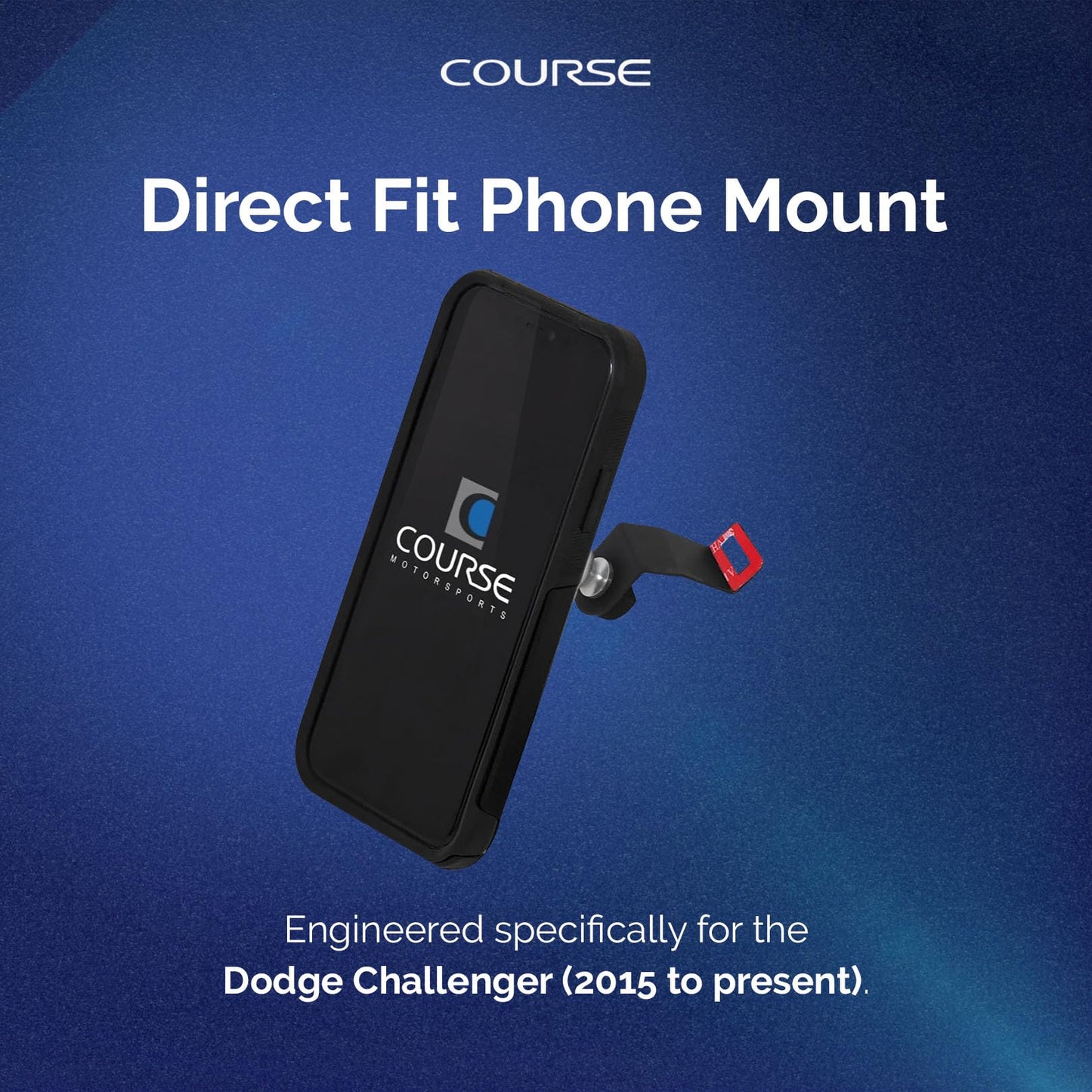 Course Motorsports DirectFit Phone Mount | MagSafe Compatible | Custom Dash Mount | Custom Fit in-Dash Phone Mount | Compatible with Dodge Challenger