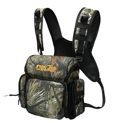 MDSTOP Binocular Harness Chest Pack, Bino Case with Rangefinder Pouch, Bino Harness, Binocular Chest Pack, Bino Bag for Bird