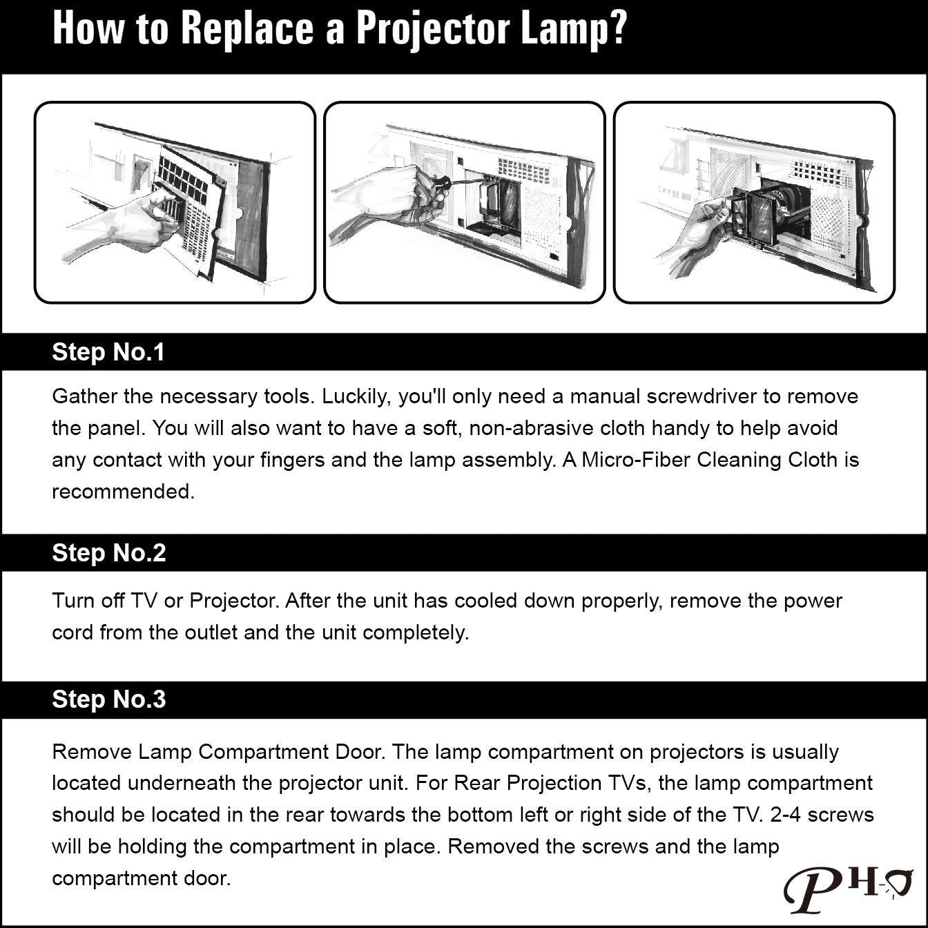 PHO Compatible ELP LP49 / V13H010L49 Replacement Bulb Lamp with Housing for Epson PowerLite Home Cinema 8350 8345 8500ub 8700ub 8100 6100 6500ub H373a
