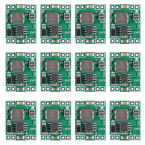 ACEIRMC 12pcs MP1584EN Mini 3A DC-DC Buck Converter 4.5V-28V to 0.8V-20V Adjustable Voltage Regulator 24V/12V/9V to 12V/5V/3.3V Step-Down Power Module
