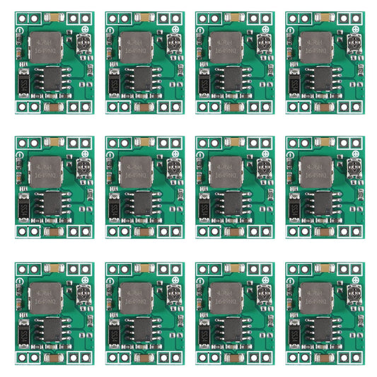 ACEIRMC 12pcs MP1584EN Mini 3A DC-DC Buck Converter 4.5V-28V to 0.8V-20V Adjustable Voltage Regulator 24V/12V/9V to 12V/5V/3.3V Step-Down Power Module