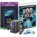 HoliScapes® USB Projector Kit - AtmosFx Boo Crew USB + Projector + 48" x 72" Large White Holographic Screen for Halloween Projection