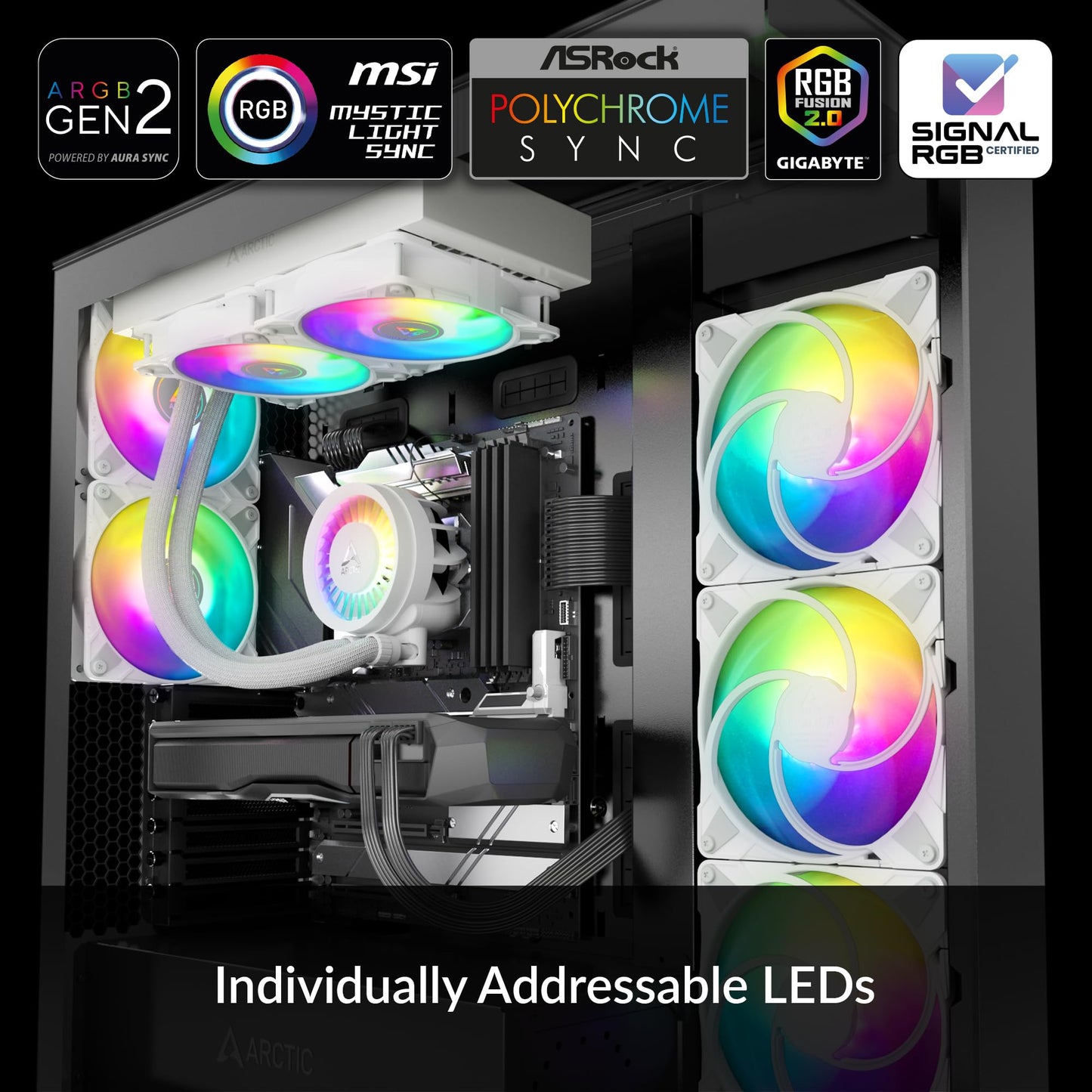 ARCTIC Liquid Freezer III 280 A-RGB - CPU AIO Water Cooler, Water Cooling PC, Intel & AMD, Efficient PWM-Controlled Pump, Fan: 200-1900 RPM, LGA1851
