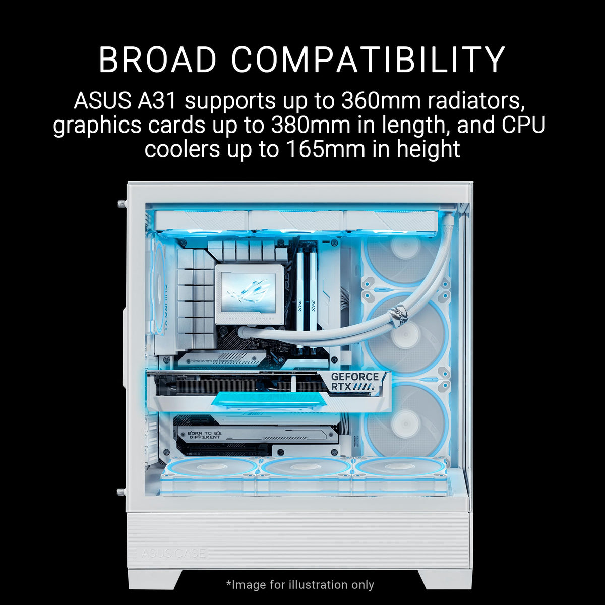 ASUS A31 White Edition ATX Mid-Tower PC Case