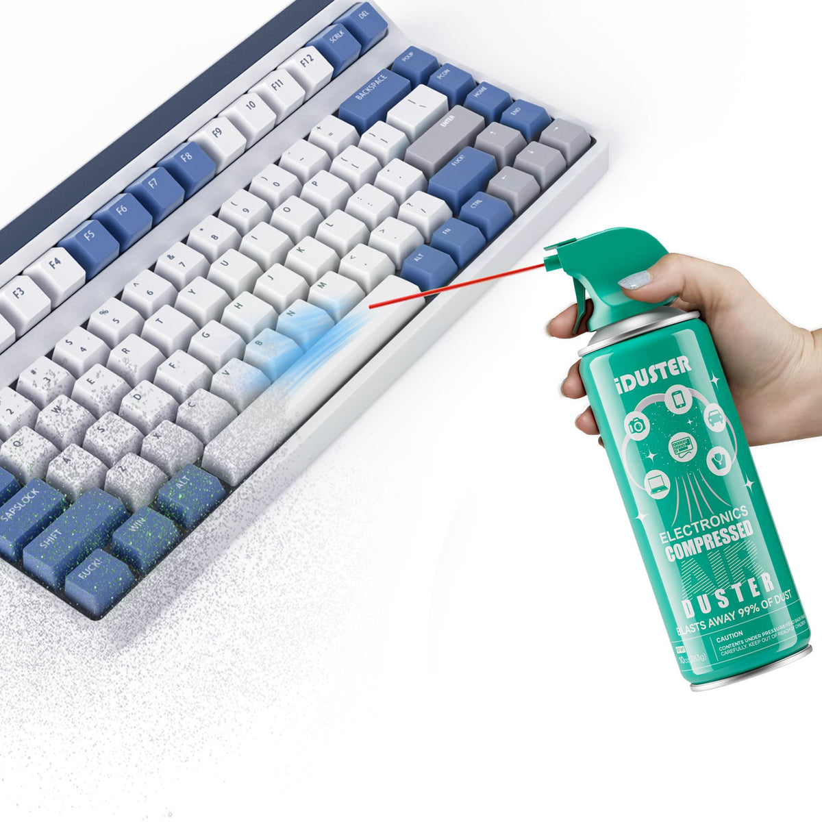 Compressed Canned Air Duster for Computer - 10oz Disposable Keyboard Cleaner Spray, 2PCS