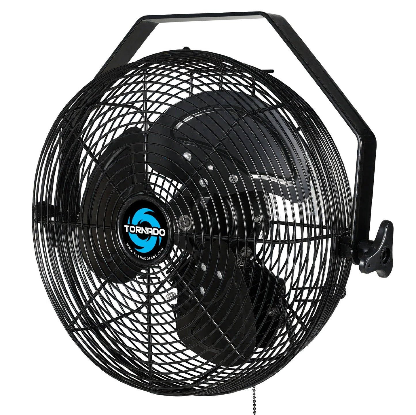 Tornado 12 Inch Outdoor Rated IPX4 Water-Resistant High Velocity Metal Industrial Wall Mount Fan For Commercial, Industrial, Residential, TEAO Motor 3