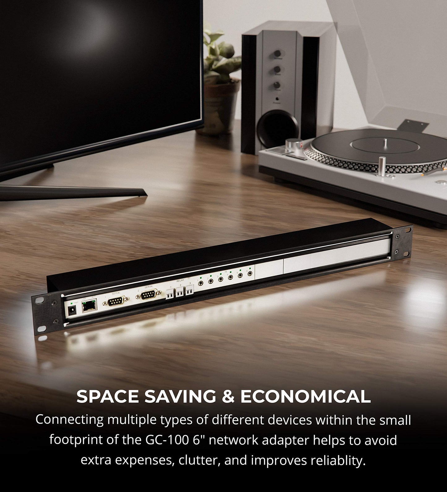 Global Caché GC-100-18R Network Adapter with 18-Inch Rack Mount Kit - Connects RS232 Serial, Relay, Infrared Devices and Smart Sensors to a Wired