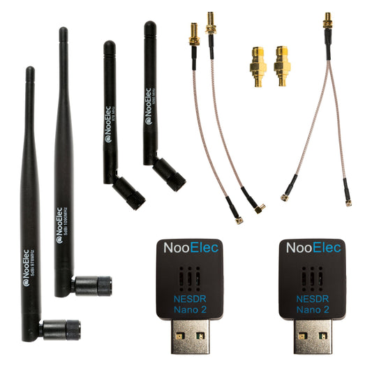 Nooelec Dual-Band NESDR Nano 2 ADS-B (978MHz UAT & 1090MHz 1090ES) Bundle for Stratux™, Avare, Foreflight, FlightAware & Other ADS-B Software