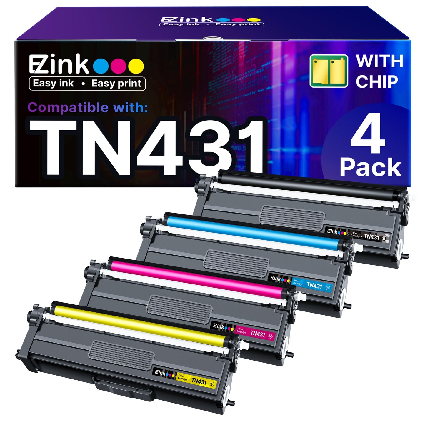 E-Z Ink TN431 Toner Cartridge Compatible for Brother TN431 TN-431 TN433 TN436 to Use with Brother HL-L8360CDW HL-L8260CDW MFC-L8900CDW MFC-L8690CDW