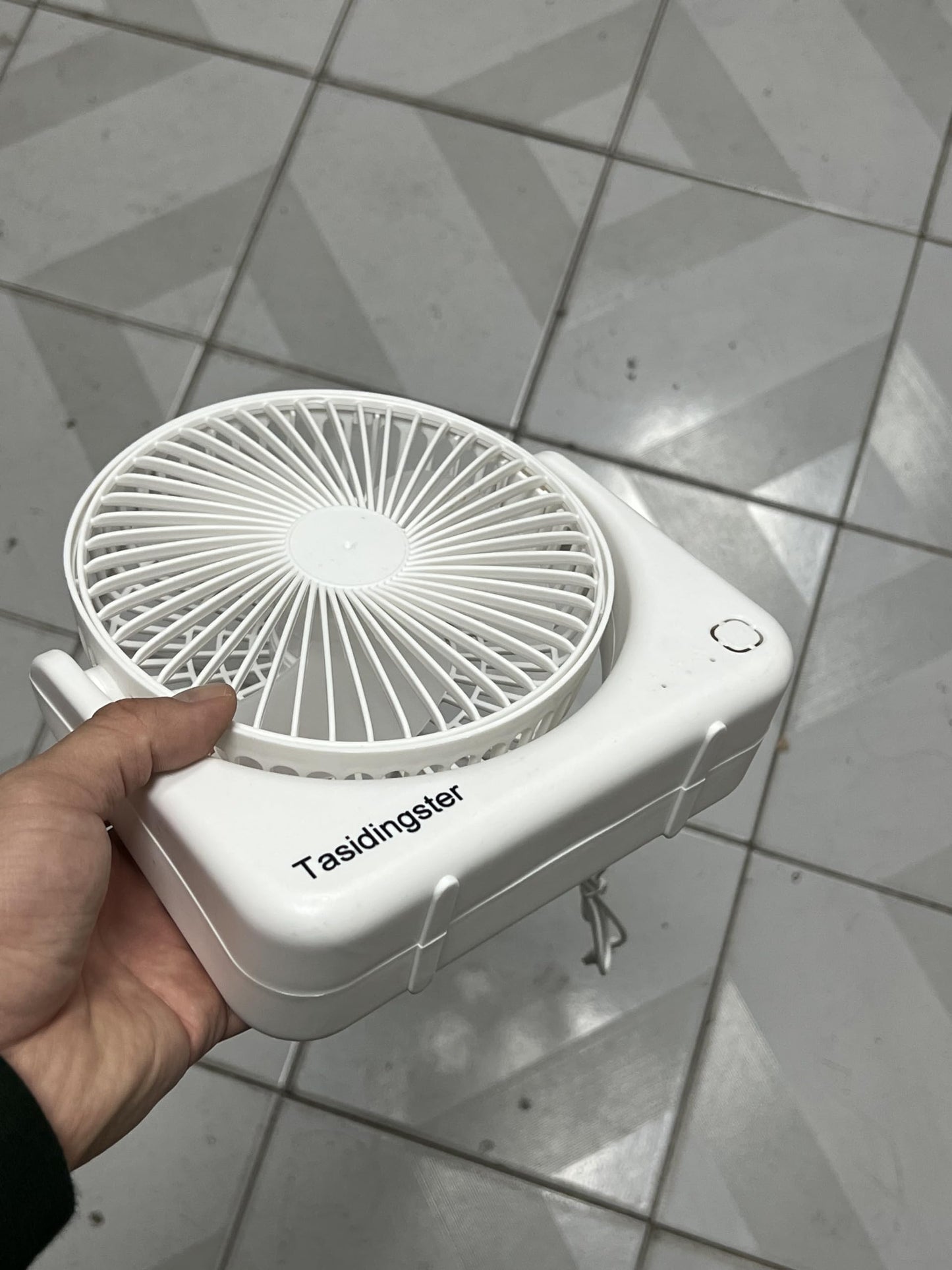 Tasidingster Portable Electric Fans, Tabletop Air Circulator Fan, Small, White - Quiet Personal Fan for Home or Office, 3 Speeds
