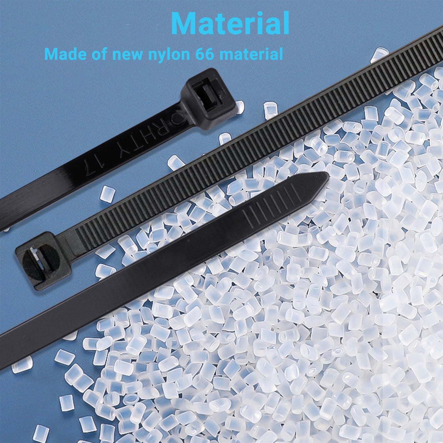 Zip Ties Heavy Duty 16 inch 100 Pack, 175 LBS Tensile Strength, Industrial Large Strong Cable Ties Self-Locking Wire Ties Wraps for Outdoor and Indoor