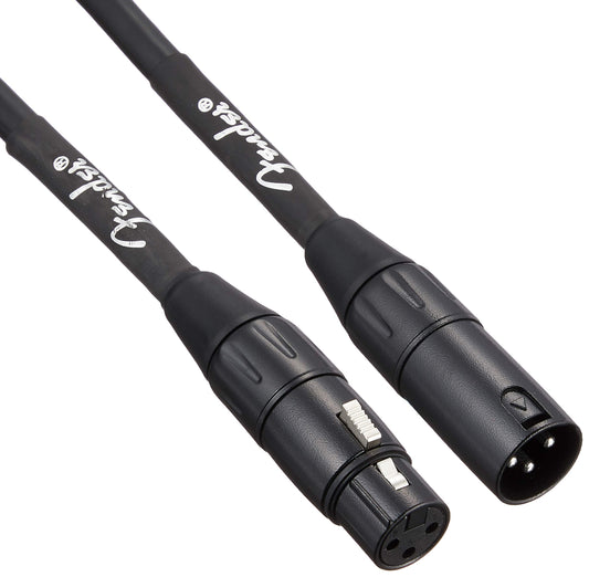 Fender Professional Series Microphone Cable, Guitar Cable, Guitar Accessories, XLR, Black, 25ft